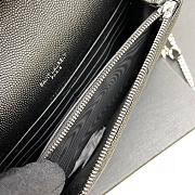YSL Woc Small Envelope Bag Black Silver Hardware Size 19 x 11.5 x 4 cm - 6