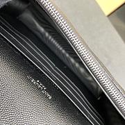 YSL Woc Small Envelope Bag Black Silver Hardware Size 19 x 11.5 x 4 cm - 4