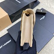 YSL Woc Small Envelope Bag Apricot Gold Hardware Size 19 x 11.5 x 4 cm - 6