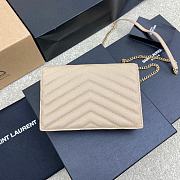 YSL Woc Small Envelope Bag Apricot Gold Hardware Size 19 x 11.5 x 4 cm - 4