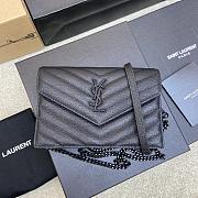 YSL Woc Small Envelope Bag Black Hardware Size 19 x 11.5 x 4 cm - 1