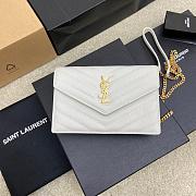 YSL Woc Small Envelope Bag White Size 19 x 11.5 x 4 cm - 1