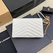 YSL Woc Small Envelope Bag White Size 19 x 11.5 x 4 cm - 6