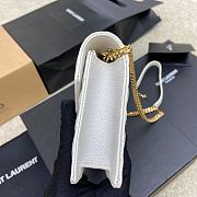YSL Woc Small Envelope Bag White Size 19 x 11.5 x 4 cm - 5