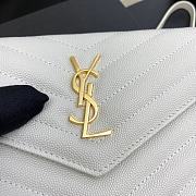 YSL Woc Small Envelope Bag White Size 19 x 11.5 x 4 cm - 3