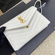 YSL Woc Small Envelope Bag White Size 19 x 11.5 x 4 cm - 2