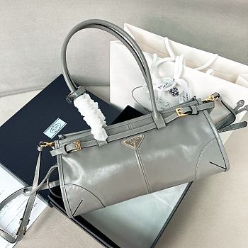 Prada Gray Medium Leather Handbag Size 32 x 15.5 x 12 cm