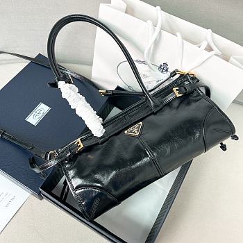 Prada Black Medium Leather Handbag Size 32 x 15.5 x 12 cm