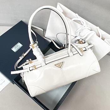 Prada White Medium Leather Handbag Size 32 x 15.5 x 12 cm