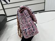 Chanel Flap Bag Pink Wool Size 25 cm - 6