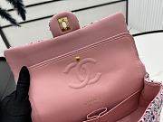 Chanel Flap Bag Pink Wool Size 25 cm - 5