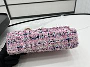 Chanel Flap Bag Pink Wool Size 25 cm - 2