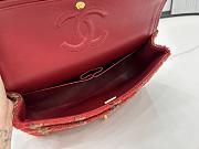 Chanel Flap Bag Red Wool Size 25 cm - 6