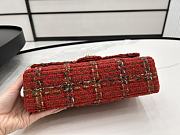 Chanel Flap Bag Red Wool Size 25 cm - 5