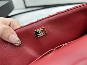 Chanel Flap Bag Red Wool Size 25 cm - 2