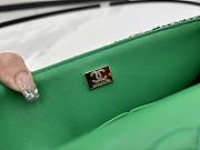 Chanel Flap Bag Green Wool Size 25 cm - 6