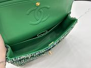 Chanel Flap Bag Green Wool Size 25 cm - 5