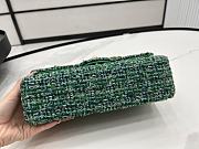 Chanel Flap Bag Green Wool Size 25 cm - 3