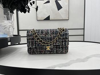 Chanel Flap Bag Wool Size 25 cm
