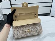 Chanel Flap Bag Beige Wool Size 25 cm - 6