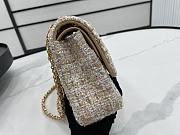 Chanel Flap Bag Beige Wool Size 25 cm - 4