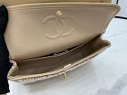 Chanel Flap Bag Beige Wool Size 25 cm - 2