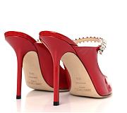 Jimmy Choo Patent Crystal Bing 100 Pumps Red - 5