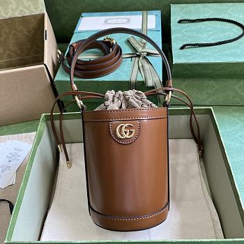 Gucci Ophidia Mini Bucket Bag Brown Size 11.5 x 23 x 8 cm