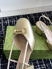 Gucci Horsebit Slingback Gold  - 5