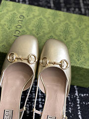 Gucci Horsebit Slingback Gold  - 4