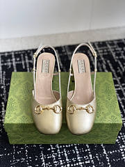 Gucci Horsebit Slingback Gold  - 3