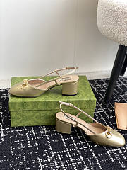 Gucci Horsebit Slingback Gold  - 2