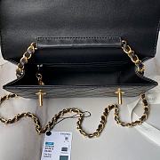 Chanel Vintage Black Double Turnlock Single Flap Size 23 ×16 cm - 6