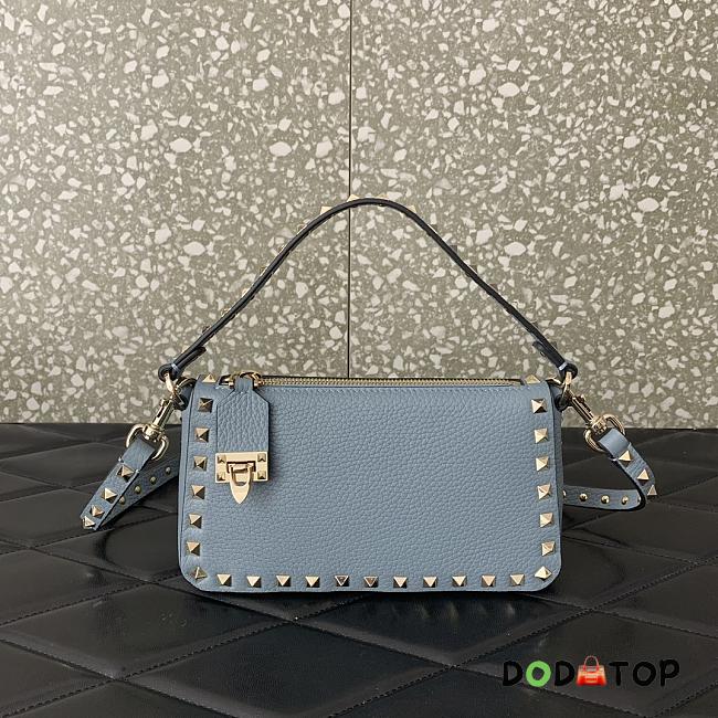 Valentino Garavani Light Blue Leather Bag Size 19 x 13 x 7 cm - 1