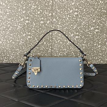 Valentino Garavani Light Blue Leather Bag Size 19 x 13 x 7 cm