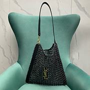 Saint Laurent YSL Raffia Tote Bag Black Size 37 x 3 x 40 cm - 1