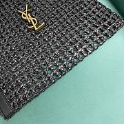 Saint Laurent YSL Raffia Tote Bag Black Size 37 x 3 x 40 cm - 3