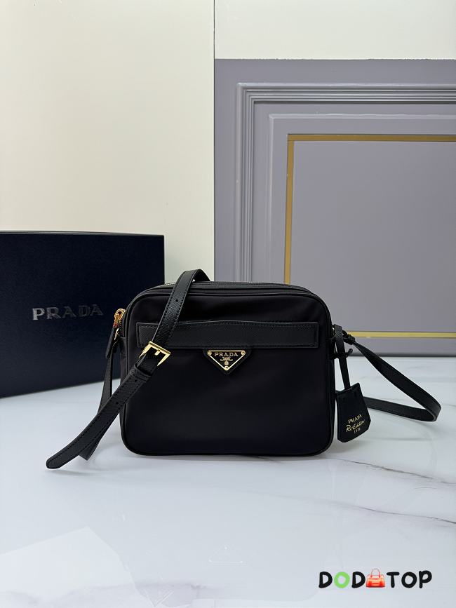 Prada Re-Edition 1978 Re-Nylon And Saffiano Leather Mini Shoulder Bag Black Size 21 x 17 x 8 cm - 1