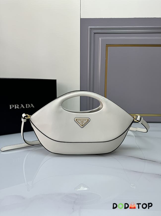 Prada  Medium Leather Handbag White Size 32 × 19 × 4.5 cm - 1