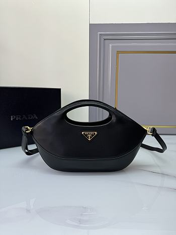 Prada Medium Leather Handbag Black Size 32 × 19 × 4.5 cm