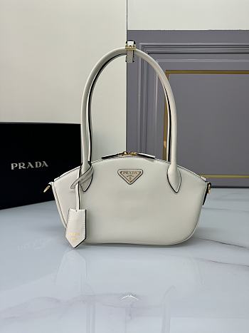 Prada Small Leather Handbag 1BA427 White Size 31 × 16 × 11 cm