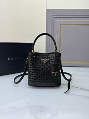 Prada Leather Bucket Bag Black Size 18 × 17 × 10.5 cm - 1