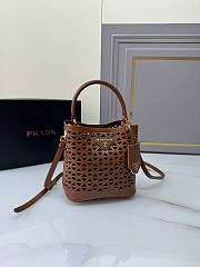 Prada Leather Bucket Bag Brown Size 18 × 17 × 10.5 cm - 4