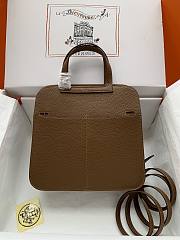 Hermes Halzan 25 Chestnut Silver Buckle Size 25 cm  - 6