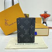 Louis Vuitton Pocket Card Holder M61696 Black Flower Size 7.5 x 11 x 1 cm - 5