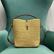 YSL LE37 Woven Bucket Bag Size 20 x 16 x 25 cm - 1