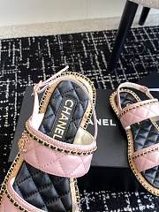 Chanel Sandals Black/White/Beige/Pink - 5