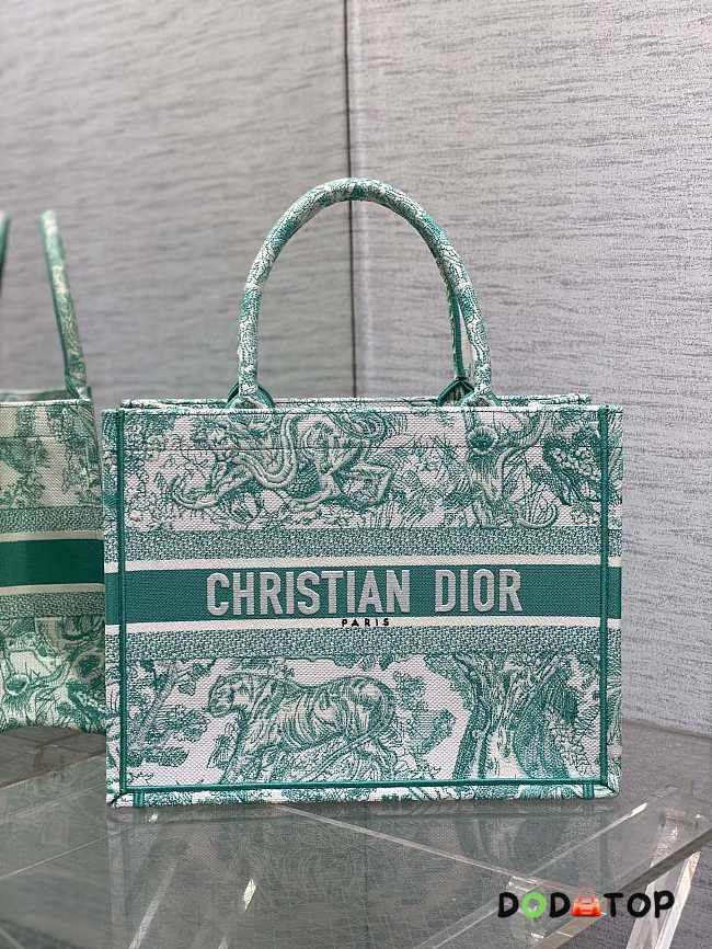 Dior Book Tote Green Medium Size 36 x 18 x 28 cm - 1