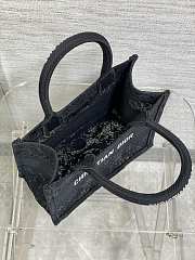 Dior Book Tote Black Small Size 26 x 8 x 22 cm - 5