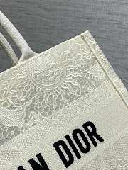 Dior Book Tote White Medium Size 36 x 18 x 28 cm - 6